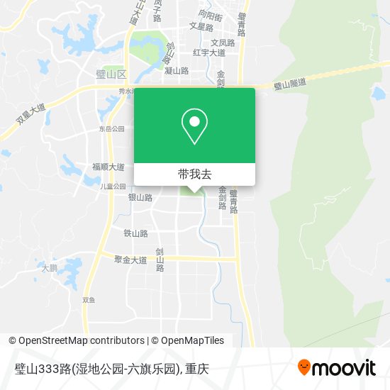 璧山333路(湿地公园-六旗乐园)地图