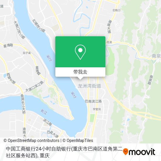 中国工商银行24小时自助银行(重庆市巴南区道角第二社区服务站西)地图