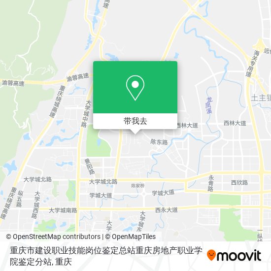 重庆市建设职业技能岗位鉴定总站重庆房地产职业学院鉴定分站地图