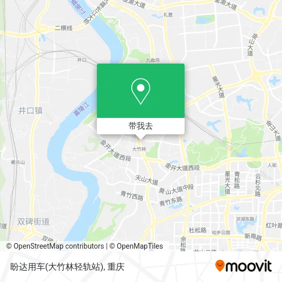 盼达用车(大竹林轻轨站)地图