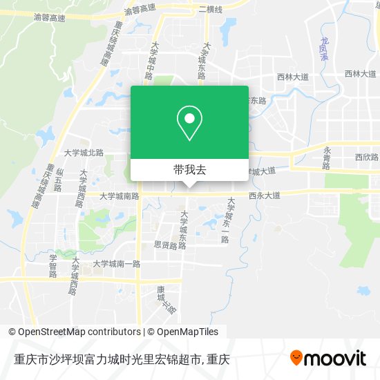 重庆市沙坪坝富力城时光里宏锦超市地图