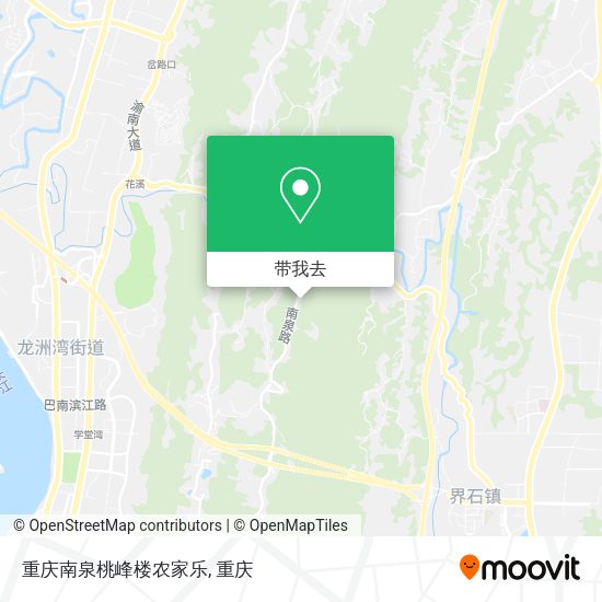 重庆南泉桃峰楼农家乐地图