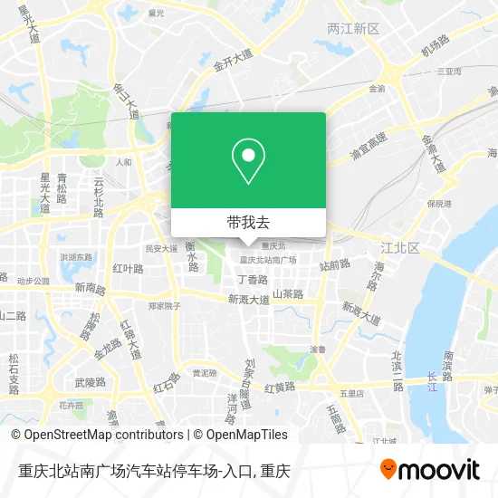 重庆北站南广场汽车站停车场-入口地图