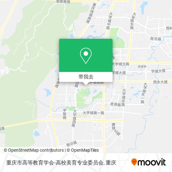 重庆市高等教育学会-高校美育专业委员会地图