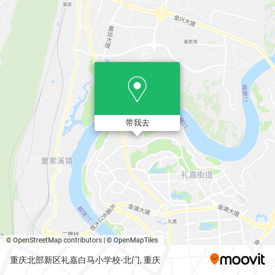 重庆北部新区礼嘉白马小学校-北门地图