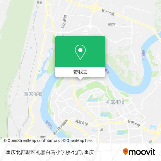重庆北部新区礼嘉白马小学校-北门地图