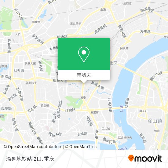 渝鲁地铁站-2口地图