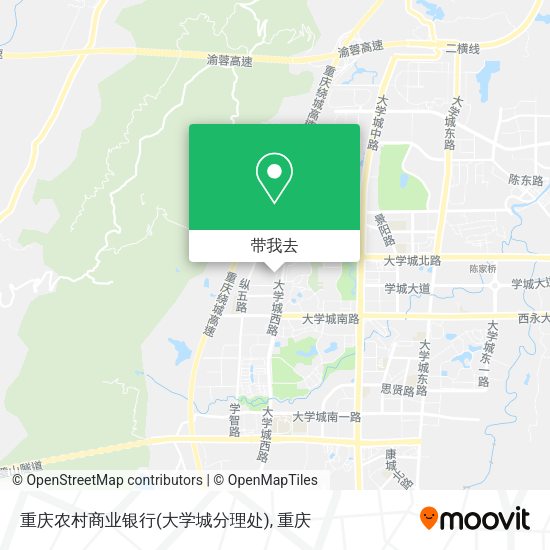 重庆农村商业银行(大学城分理处)地图