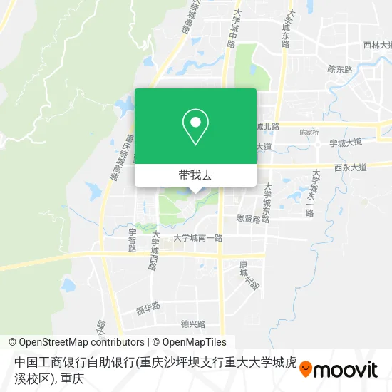 中国工商银行自助银行(重庆沙坪坝支行重大大学城虎溪校区)地图