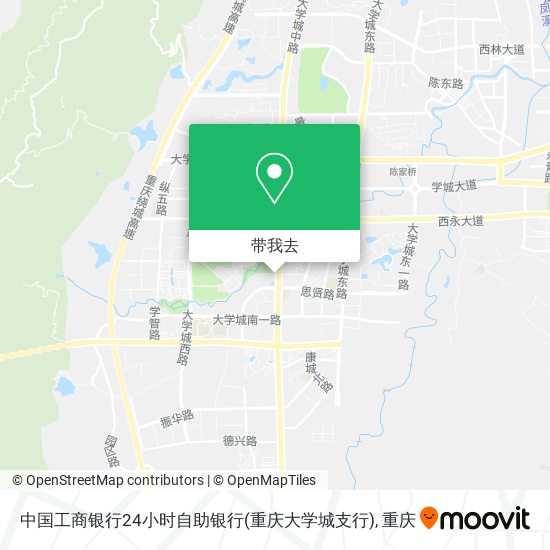 中国工商银行24小时自助银行(重庆大学城支行)地图