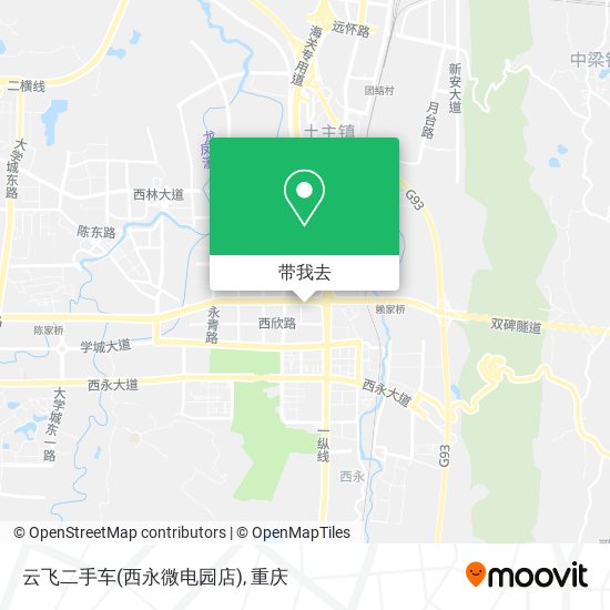 云飞二手车(西永微电园店)地图