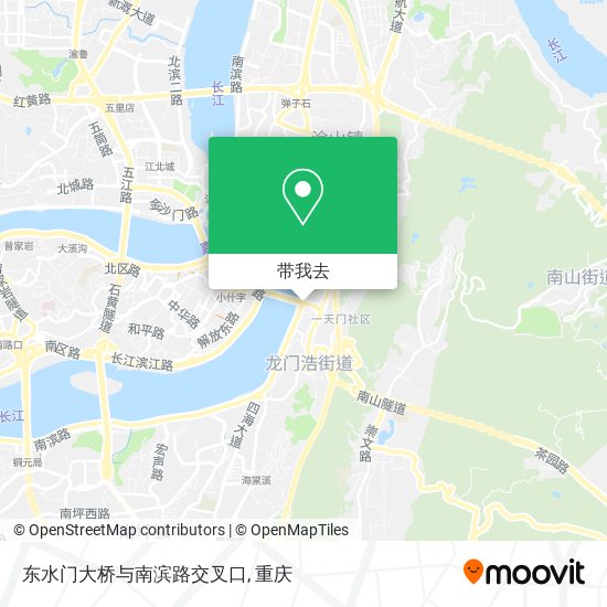 东水门大桥与南滨路交叉口地图