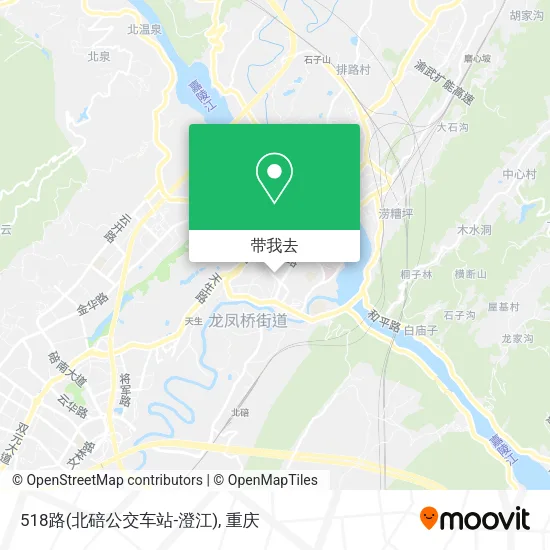 518路(北碚公交车站-澄江)地图