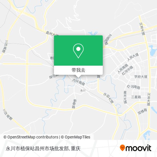 永川市植保站昌州市场批发部地图