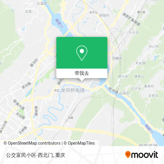公交富民小区-西北门地图