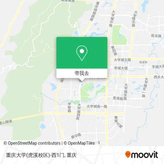 重庆大学(虎溪校区)-西1门地图