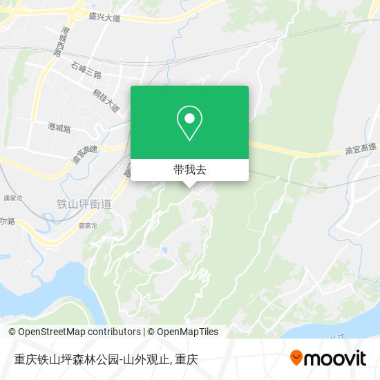 重庆铁山坪森林公园-山外观止地图