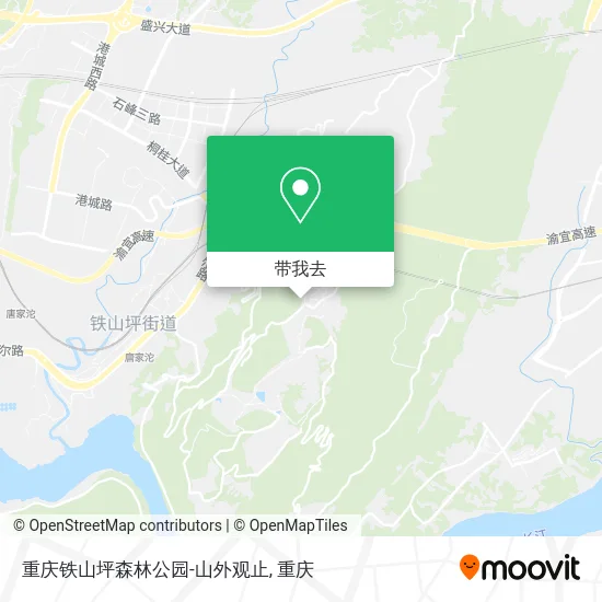 重庆铁山坪森林公园-山外观止地图