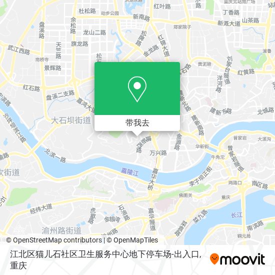 江北区猫儿石社区卫生服务中心地下停车场-出入口地图