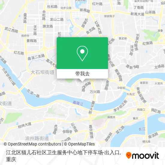 江北区猫儿石社区卫生服务中心地下停车场-出入口地图