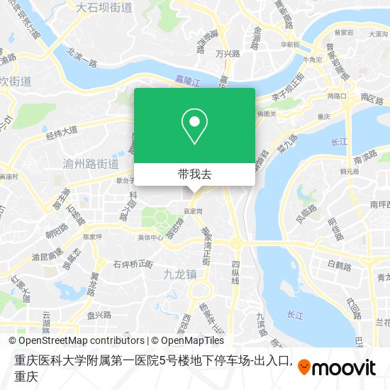 重庆医科大学附属第一医院5号楼地下停车场-出入口地图