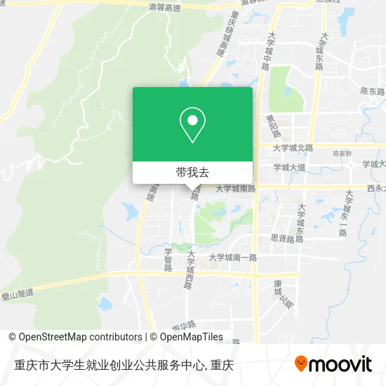 重庆市大学生就业创业公共服务中心地图