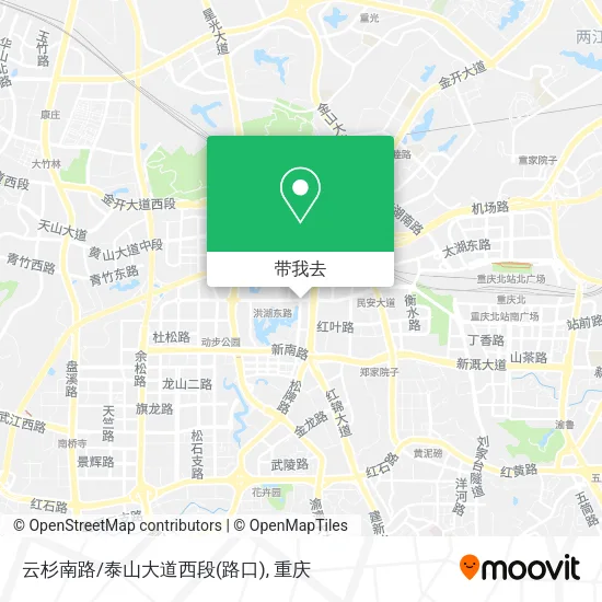云杉南路/泰山大道西段(路口)地图