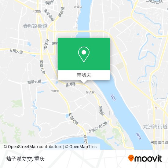 茄子溪立交地图