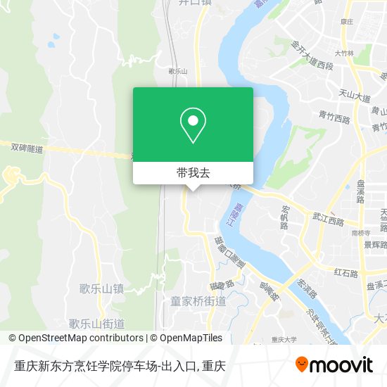 重庆新东方烹饪学院停车场-出入口地图