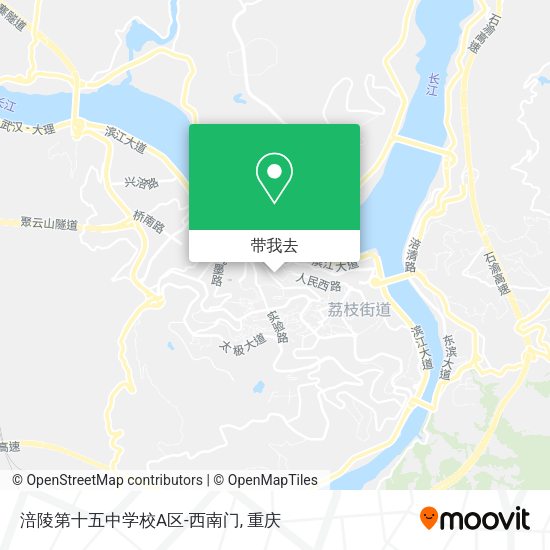 涪陵第十五中学校A区-西南门地图