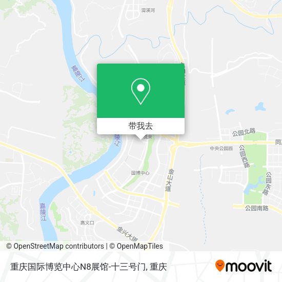 重庆国际博览中心N8展馆-十三号门地图