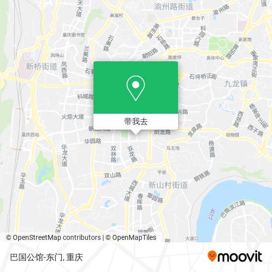 巴国公馆-东门地图