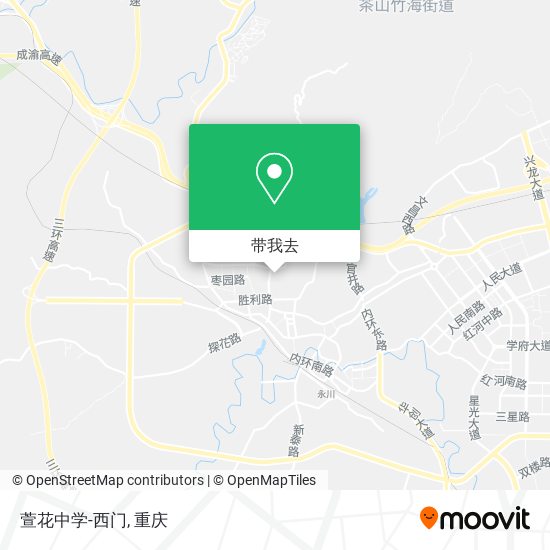 萱花中学-西门地图
