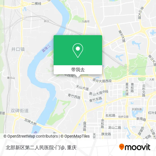 北部新区第二人民医院-门诊地图