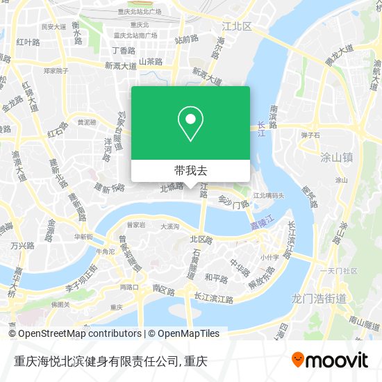 重庆海悦北滨健身有限责任公司地图