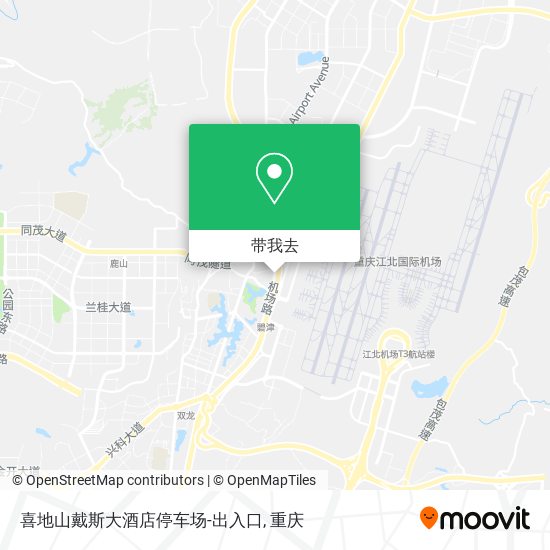 喜地山戴斯大酒店停车场-出入口地图