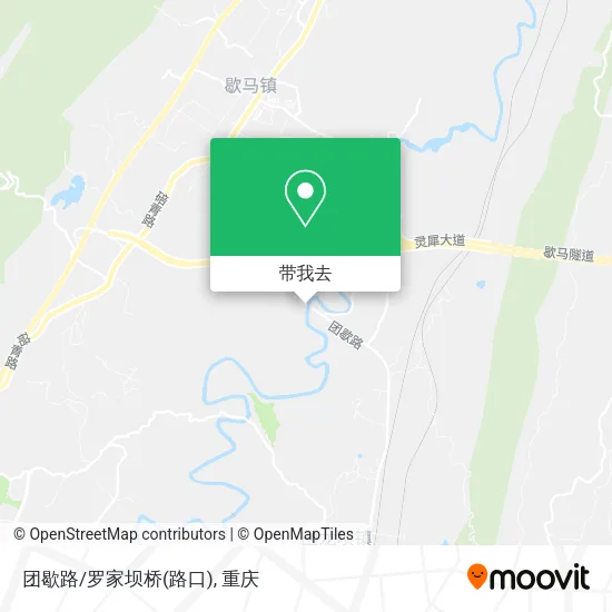 团歇路/罗家坝桥(路口)地图