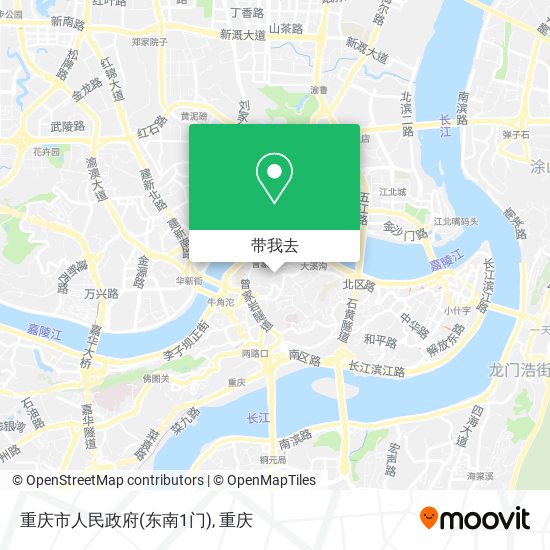 重庆市人民政府(东南1门)地图