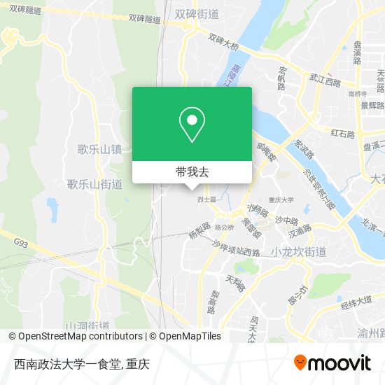 西南政法大学一食堂地图