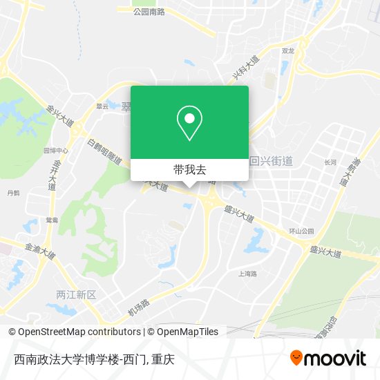 西南政法大学博学楼-西门地图