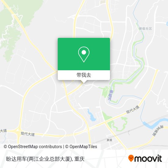 盼达用车(两江企业总部大厦)地图