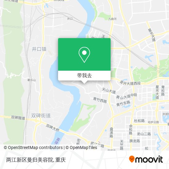 两江新区曼归美容院地图