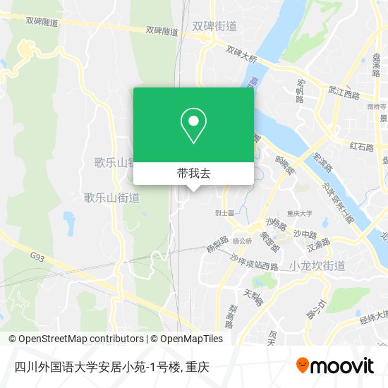 四川外国语大学安居小苑-1号楼地图