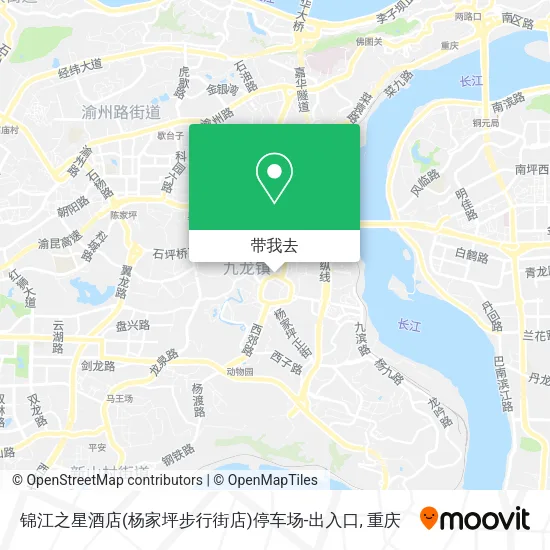 锦江之星酒店(杨家坪步行街店)停车场-出入口地图