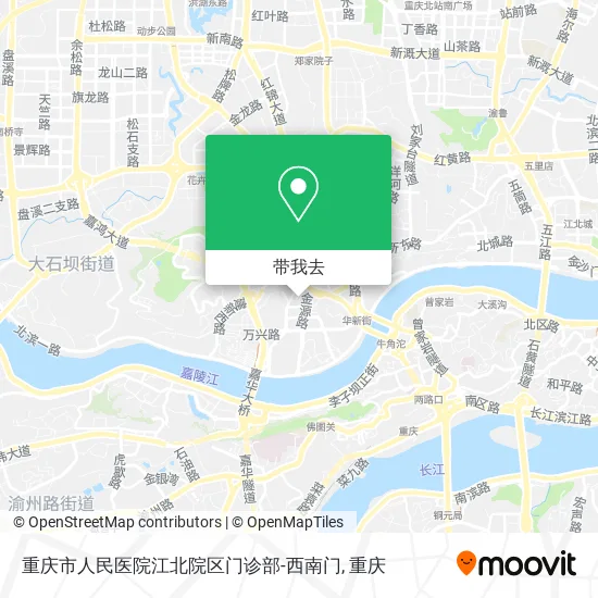 重庆市人民医院江北院区门诊部-西南门地图