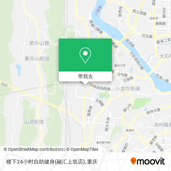 楼下24小时自助健身(融汇上筑店)地图