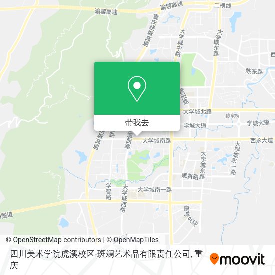 四川美术学院虎溪校区-斑斓艺术品有限责任公司地图