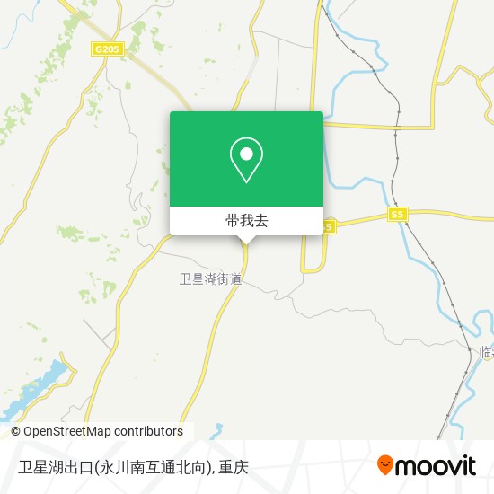 卫星湖出口(永川南互通北向)地图