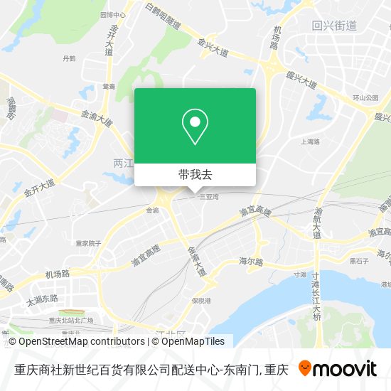 重庆商社新世纪百货有限公司配送中心-东南门地图
