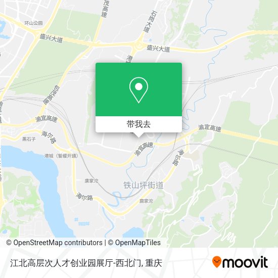 江北高层次人才创业园展厅-西北门地图